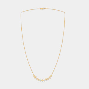 Gilded 3/4 Carat Lab-Grown Diamond Bezel-Set Cluster Necklace