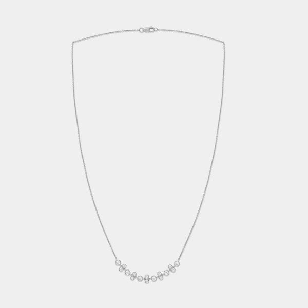 3/4 Carat Lab-Grown Diamond Bezel-Set Cluster Necklace — GILDED New York