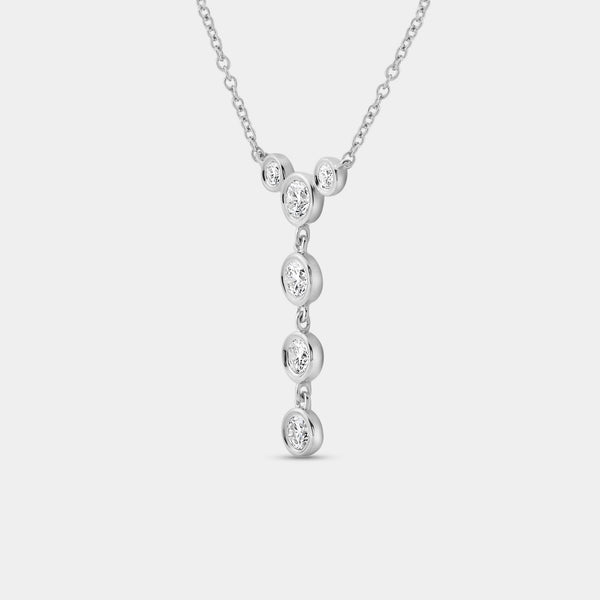 Gilded 1/2 Carat Lab-Grown Diamond Bezel-Set Cluster Necklace