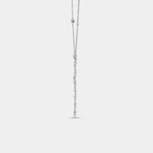Gilded 1 and 1/4 Carat Lab-Grown Diamond Bezel-Set Necklace with Multi-Shaped Stones and Diamond Stations