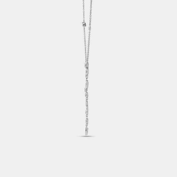 1 and 1/4 Carat Lab-Grown Diamond Bezel-Set Necklace with Multi-Shaped Stones and Diamond Stations — GILDED New York