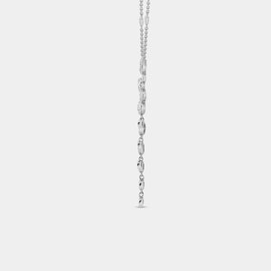 Gilded 1 Carat Lab-Grown Diamond Clustered Bezel-Set Necklace with Diamond Stations