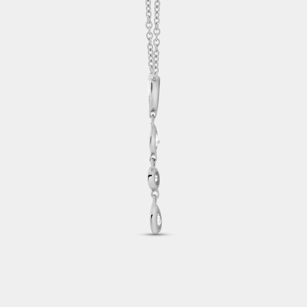 Gilded 1/2 Carat Lab-Grown Diamond Bezel-Set Necklace with Multi-Shaped Stones