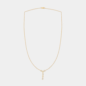 Gilded 1/2 Carat Lab-Grown Diamond Bezel-Set Necklace with Multi-Shaped Stones