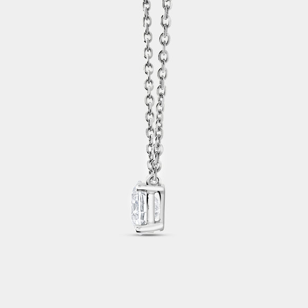 1 Carat Lab-Grown Diamond Round-Shaped Station Solitaire Pendant — GILDED New York