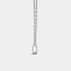 Gilded 1/2 Carat Lab-Grown Diamond Princess-Cut, Bezel-Set Station Solitaire Pendant