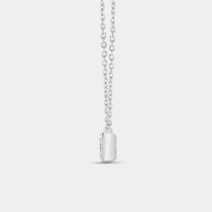 Gilded 1 Carat Lab-Grown Diamond Princess-Cut, Bezel-Set Station Solitaire Pendant
