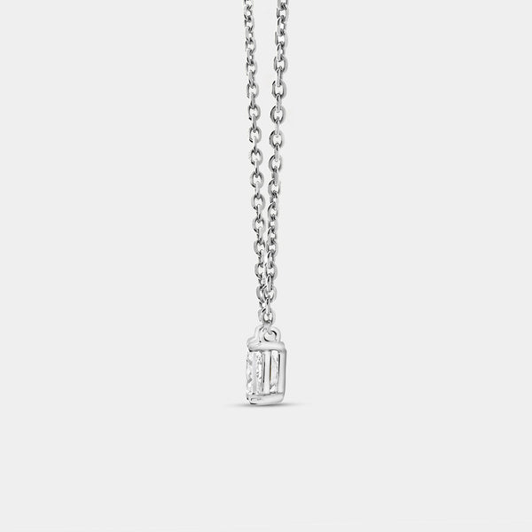 1/2 Carat Lab-Grown Diamond Princess-Cut Station Solitaire Pendant — GILDED New York