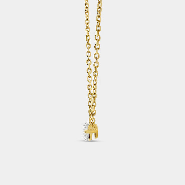 1/2 Carat Lab-Grown Diamond Marquise-Shaped Station Solitaire Pendant — GILDED New York