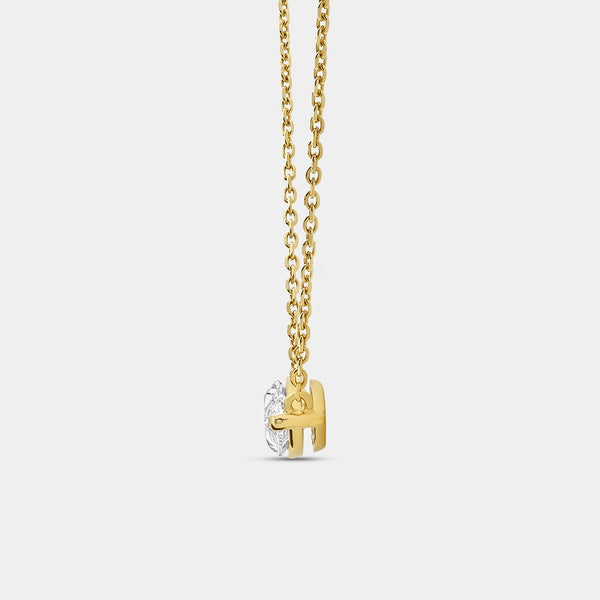 1 Carat Lab-Grown Diamond Marquise-Shaped Station Solitaire Pendant — GILDED New York
