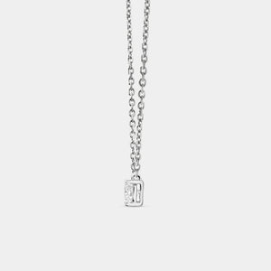 Gilded 1/2 Carat Lab-Grown Diamond Oval-Shaped Station Solitaire Pendant