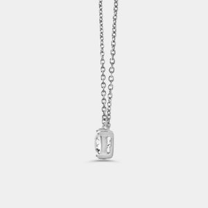 Gilded 1 Carat Lab-Grown Diamond Oval-Shaped Station Solitaire Pendant