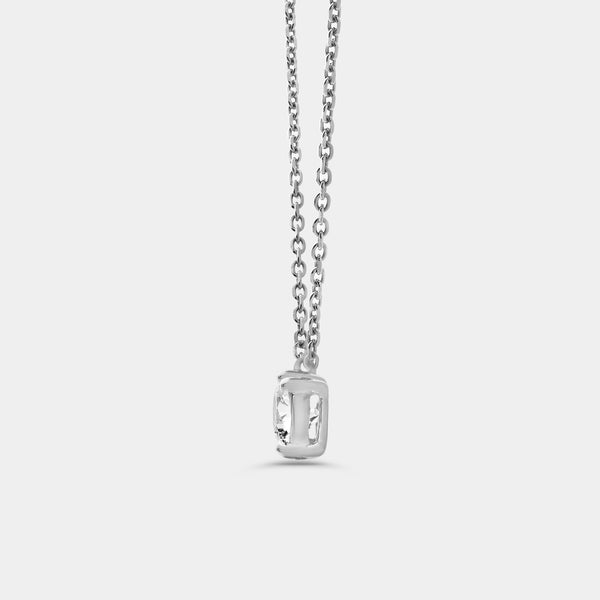 1 Carat Lab-Grown Diamond Oval-Shaped Station Solitaire Pendant — GILDED New York
