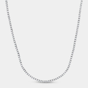 Gilded 8 Carat Lab-Grown Diamond Round-Shaped Straight Line Tennis Necklace