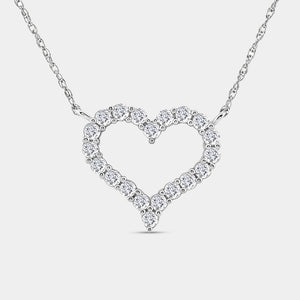 Gilded 1/2 Carat Lab-Grown Diamond Heart-Shaped Pendant