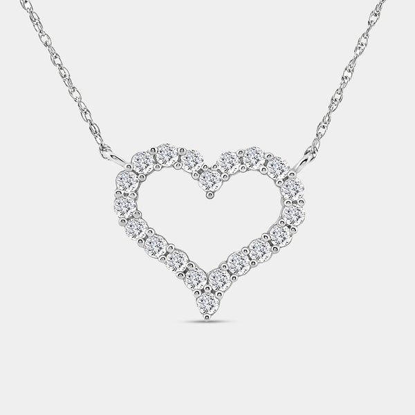 Gilded 1/2 Carat Lab-Grown Diamond Heart-Shaped Pendant