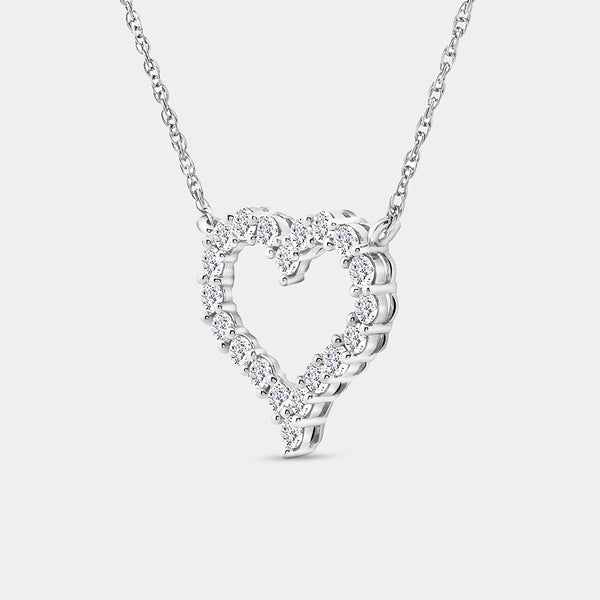 Gilded 1/2 Carat Lab-Grown Diamond Heart-Shaped Pendant