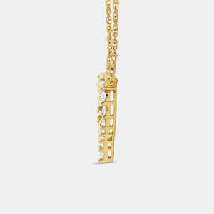 Gilded 1/2 Carat Lab-Grown Diamond Heart-Shaped Pendant