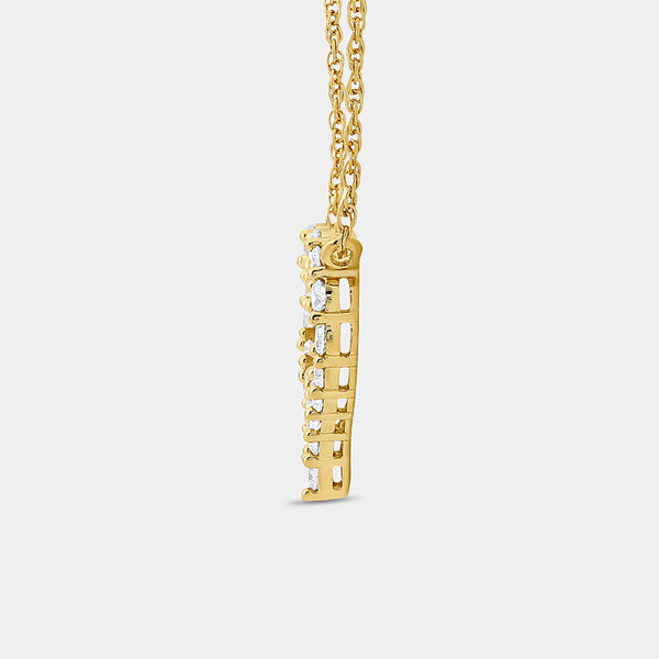 Gilded 1/2 Carat Lab-Grown Diamond Heart-Shaped Pendant