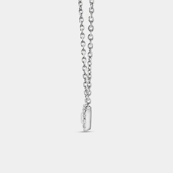 Gilded 1/4 Carat Lab-Grown Diamond Round-Shaped Solitaire Plus Pendant with a Delicate Halo