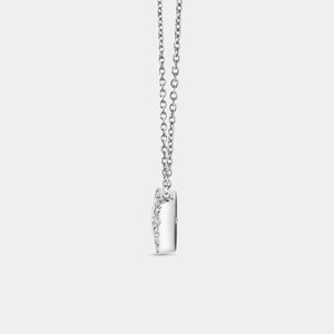 Gilded 3/4 Carat Lab-Grown Diamond Round-Shaped Solitaire Plus Pendant with a Delicate Halo