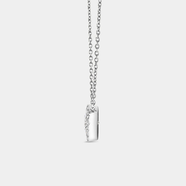 Gilded 3/4 Carat Lab-Grown Diamond Round-Shaped Solitaire Plus Pendant with a Delicate Halo