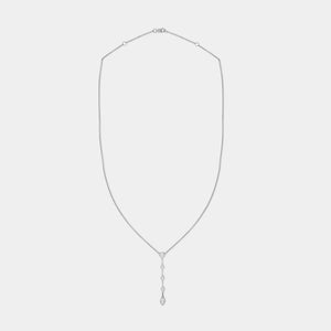 Gilded 1/2 Carat Lab-Grown Bezel-Set Necklace with Diamond Stations
