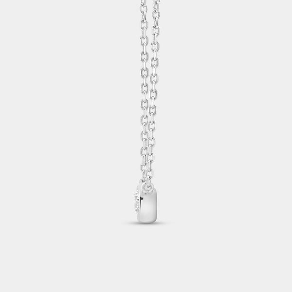 1/4 Carat Lab-Grown Diamond Round-Shaped, Bezel-Set Station Solitaire Pendant — GILDED New York
