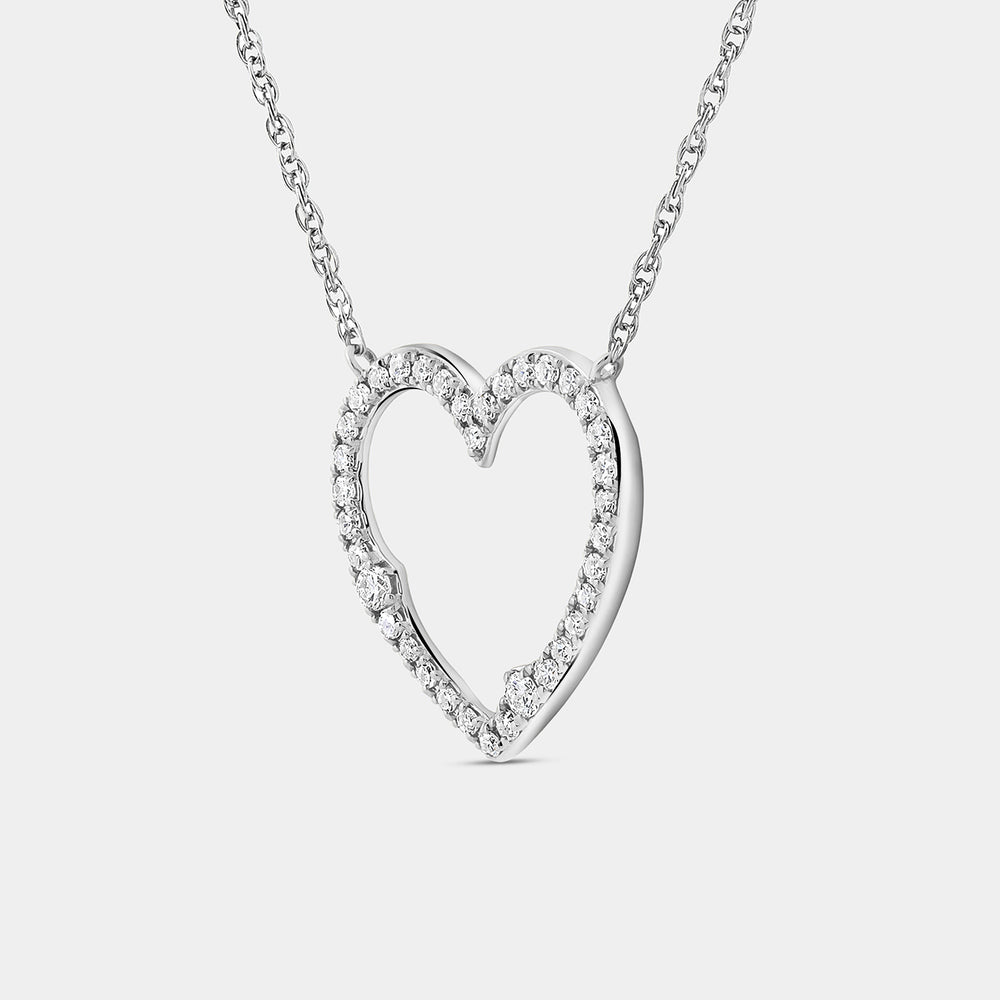 Gilded 1/2 Carat Lab-Grown Diamond Modern Heart-Shaped Necklace