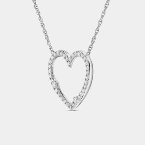 Gilded 1/2 Carat Lab-Grown Diamond Modern Heart-Shaped Necklace