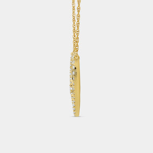 Gilded 1/2 Carat Lab-Grown Diamond Modern Heart-Shaped Necklace