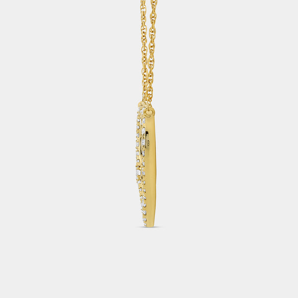 Gilded 1/2 Carat Lab-Grown Diamond Modern Heart-Shaped Necklace