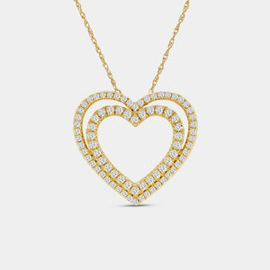 Gilded 1/2 Carat Lab-Grown Diamond Petite Heart-Shaped Necklace