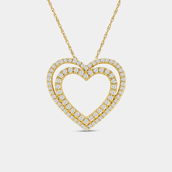 Gilded 1/2 Carat Lab-Grown Diamond Petite Heart-Shaped Necklace
