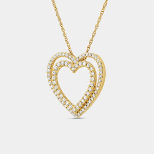 Gilded 1/2 Carat Lab-Grown Diamond Petite Heart-Shaped Necklace