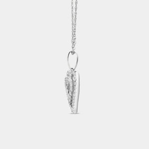 Gilded 1/4 Carat Lab-Grown Diamond Double-Frame Petite Heart-Shaped Pendant