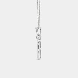 Gilded 1/2 Carat Lab-Grown Diamond Channel-Set Cross Pendant