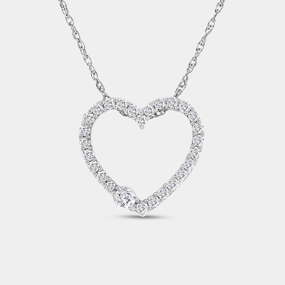 Gilded 1/4 Carat Lab-Grown Diamond Petite Heart-Shaped Necklace