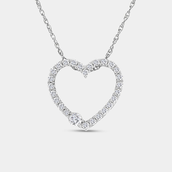 Gilded 1/4 Carat Lab-Grown Diamond Petite Heart-Shaped Necklace