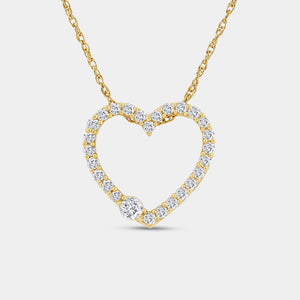 Gilded 1/4 Carat Lab-Grown Diamond Petite Heart-Shaped Necklace