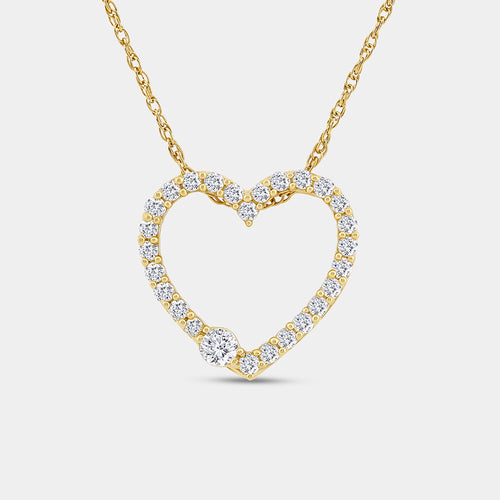 Gilded 1/4 Carat Lab-Grown Diamond Petite Heart-Shaped Necklace