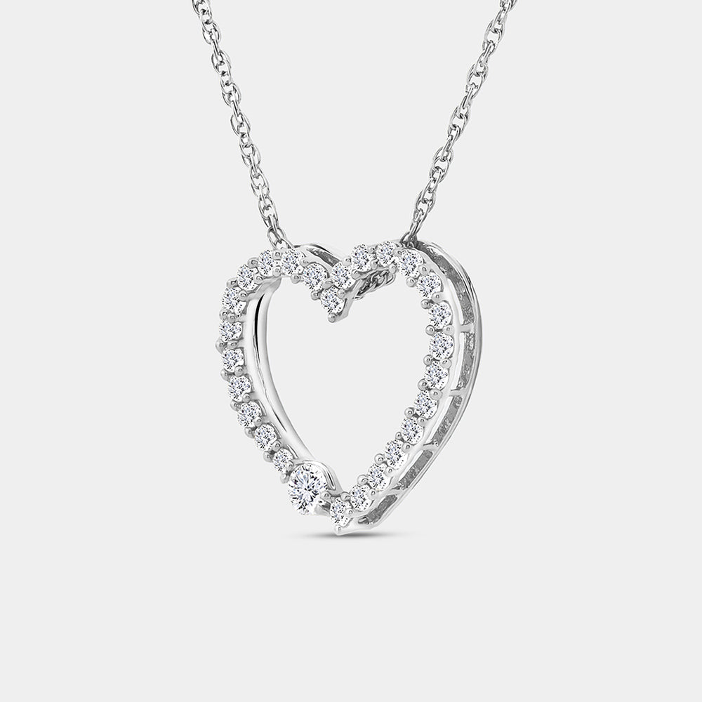 Gilded 1/4 Carat Lab-Grown Diamond Petite Heart-Shaped Necklace