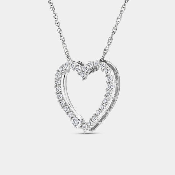 Gilded 1/4 Carat Lab-Grown Diamond Petite Heart-Shaped Necklace