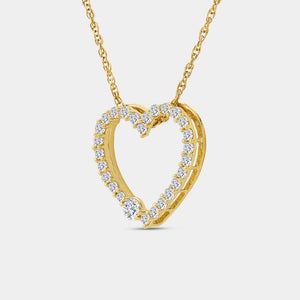 Gilded 1/4 Carat Lab-Grown Diamond Petite Heart-Shaped Necklace
