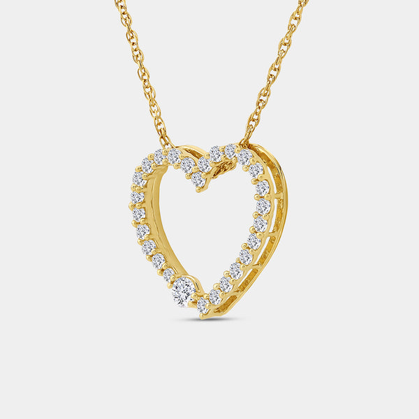 Gilded 1/4 Carat Lab-Grown Diamond Petite Heart-Shaped Necklace