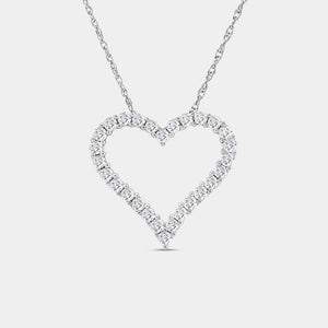 Gilded 1/2 Carat Lab-Grown Diamond Perfect Heart-Shaped Pendant