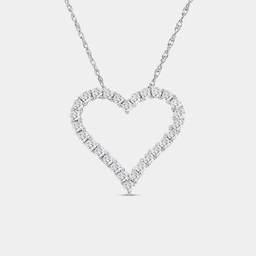 Gilded 1/2 Carat Lab-Grown Diamond Perfect Heart-Shaped Pendant