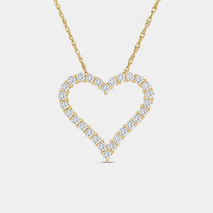 Gilded 1/2 Carat Lab-Grown Diamond Perfect Heart-Shaped Pendant