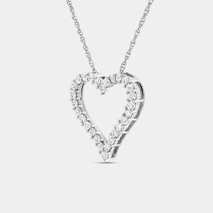 Gilded 1/2 Carat Lab-Grown Diamond Perfect Heart-Shaped Pendant