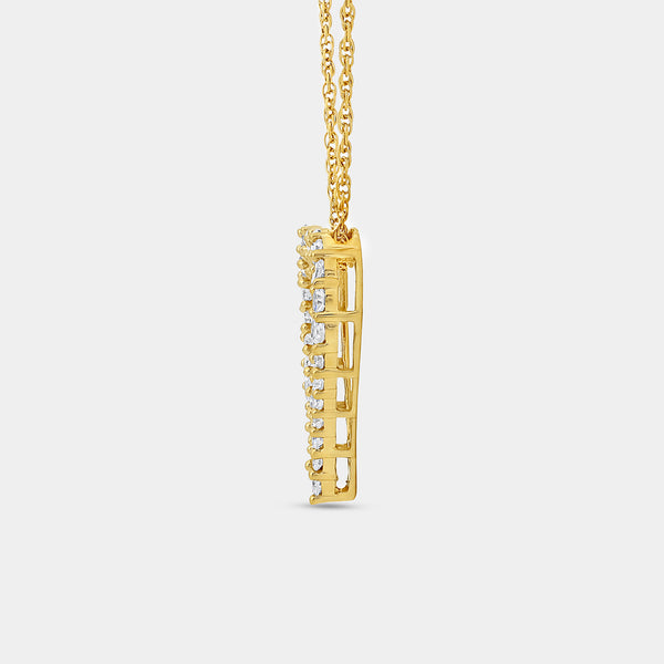 Gilded 1/2 Carat Lab-Grown Diamond Perfect Heart-Shaped Pendant